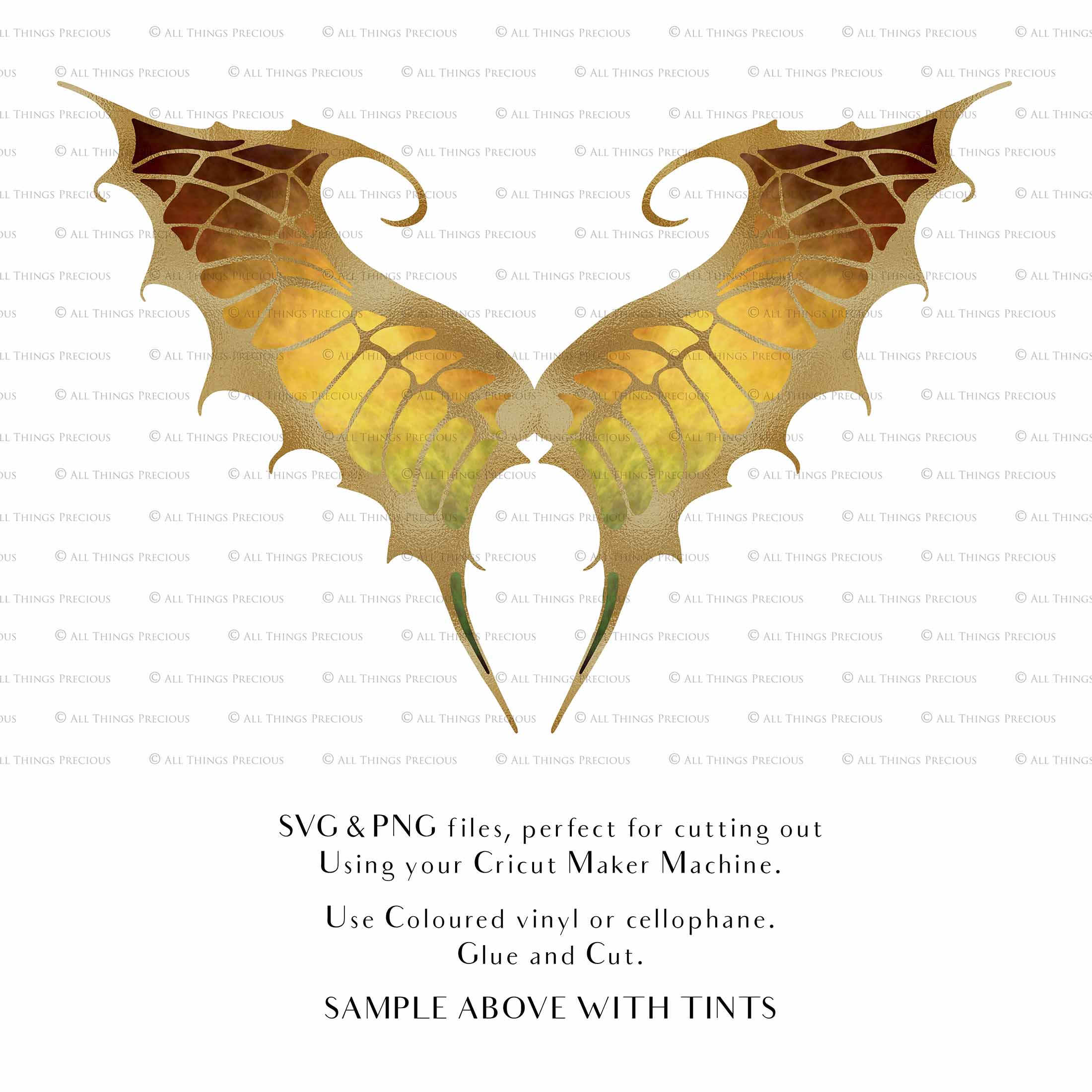 SVG & PNG Fairy Wing files for Cricut or Silhouette Cameo Cutting Machine. To create wearable fairy wings, in adult or children sizes.  Use this graphic design for Halloween Costumes, Fantasy or Cosplay or photography. Use as prints in weddings, engagements or baby shower invitations. for you to cut and assemble.